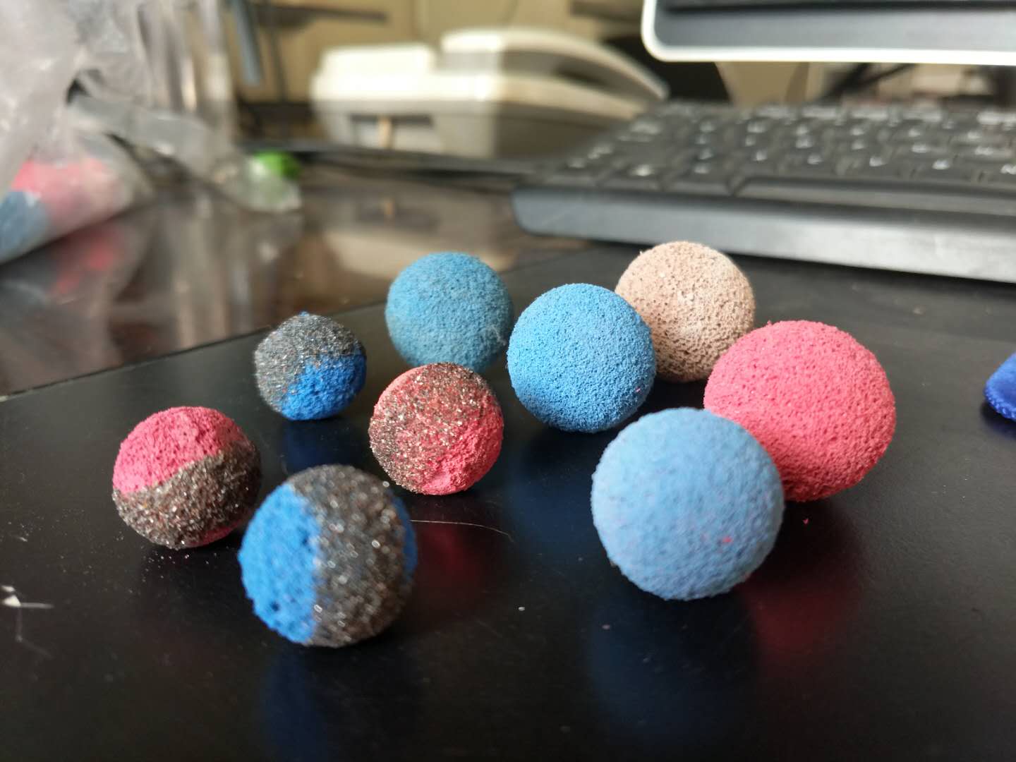 海綿膠球，金剛砂膠球